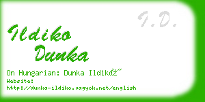 ildiko dunka business card